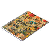 Vintage Newspaper Collage Notebook ノートブック (左側)