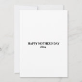 Vintage Newspaper Style Mother’s Day Card (裏面)