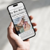 Vintage Newspaper Style Mother’s Day Card