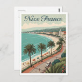 Vintage Nice France Travel ポストカード (正面/裏面)