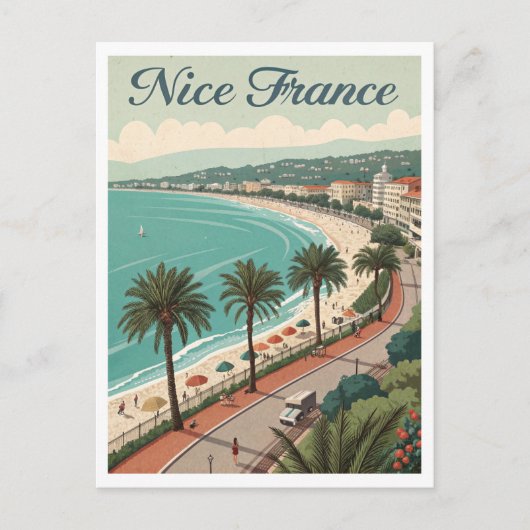 Vintage Nice France Travel ポストカード (正面)
