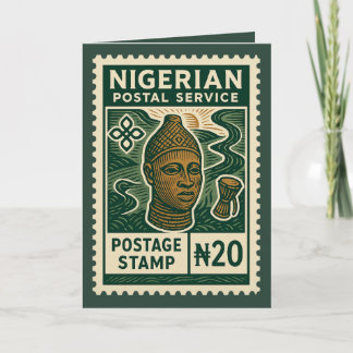 Vintage Nigeria Postage Stamp   カード