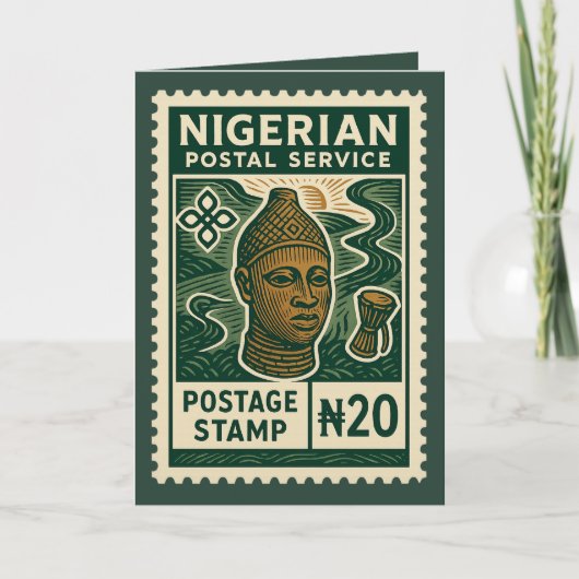 Vintage Nigeria Postage Stamp カード (正面)