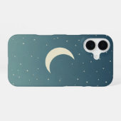 Vintage Night with Crescent Moon iPhone 16ケース (裏面横)