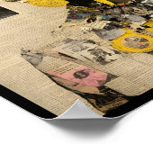vintage nina collage deco 2 ポスター (角)