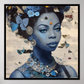 vintage nina collage deco 3 ポスター (正面)