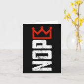 Vintage No Kings Protest Sign Vertical  カード (黄色い花)