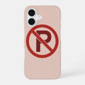 Vintage No Parking Symbol iPhone 16ケース (裏面)