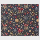 Vintage Noel Holiday  ラッピングペーパー (フラット)