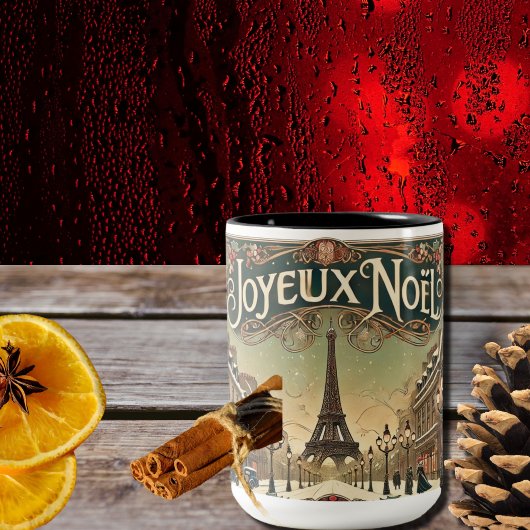 Vintage Noel in Paris  ツートーンマグカップ