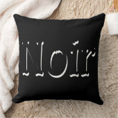Vintage Noir & Blanc Script black & white クッション (ブランケット)