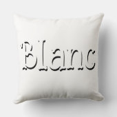 Vintage Noir & Blanc Script black & white クッション (裏面)
