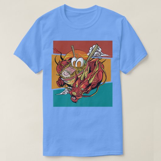 Vintage Noodles Dragon Ramen 2978 Tシャツ (デザイン正面)