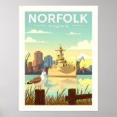 Vintage Norfolk Virginia ポスター (正面)