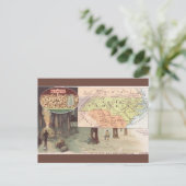 Vintage North Carolina Map ポストカード (スタンド正面)