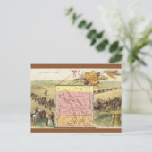 Vintage North Dakota Map ポストカード (スタンド正面)