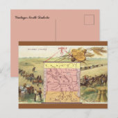 Vintage North Dakota Map ポストカード (正面/裏面)