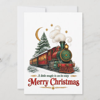 Vintage North Pole Express Christmas Greeting Card シーズンカード