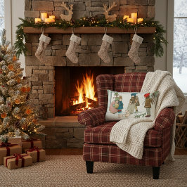 Vintage Nostalgic Winter Home Decor  ランバークッション