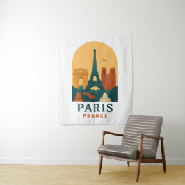 Vintage Notre Dame Tapestry - Paris Cathedral Wall タペストリー