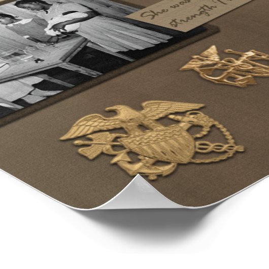 Vintage Nurse Scrapbook Poster ポスター (角)