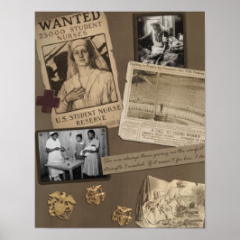 Vintage Nurse Scrapbook Poster ポスター