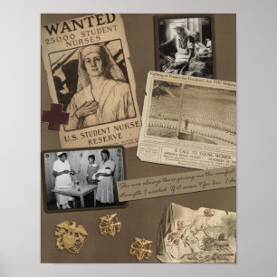 Vintage Nurse Scrapbook Poster ポスター