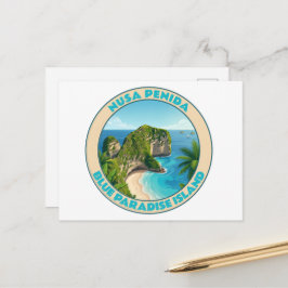 Vintage Nusa Penida Bali Kelingking Beach Travel シーズンポストカード