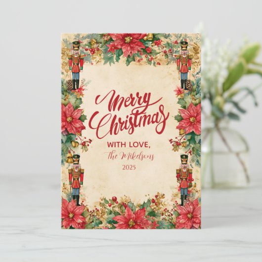 Vintage Nutcracker Christmas シーズンカード (スタンド正面)