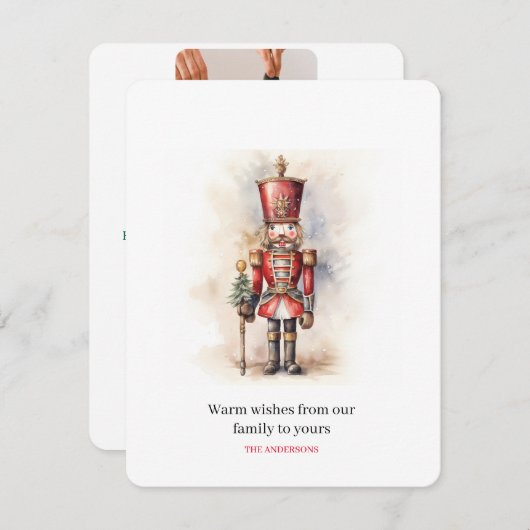 Vintage Nutcracker & Merry Christmas シーズンカード (正面/裏面)