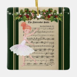 Vintage Nutcracker Sheet Music and Ballerina セラミックオーナメント