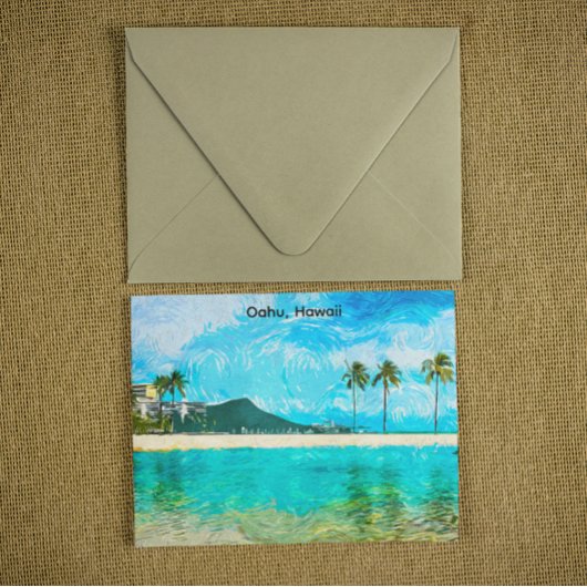 Vintage Oahu Hawaii Travel Island Paradise ポストカード