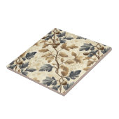 Vintage Oak Leaf | Elegant Blue and Gold タイル (側面)