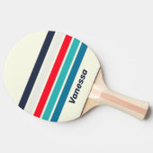 Vintage Ocean Across Striping with Name 卓球ラケット (横)