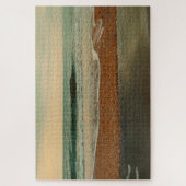 Vintage Ocean Beach Seascape Retro Waves ジグソーパズル (縦)