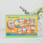 Vintage Ocean City NJ 5x7 Big Postcard サンキューカード (スタンド正面)