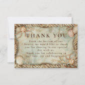 Vintage Ocean Depths Nautical Wedding サンキューカード (正面)