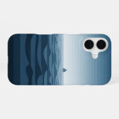 Vintage Ocean Horizon Lines iPhone 16ケース (裏面横)