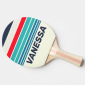 Vintage Ocean Horizon Striping with Name 卓球ラケット (横)
