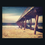 Vintage Ocean Pier ポスター<br><div class="desc">Enjoy this Vintage Ocean Pier photograph,  taken on the Pacific Ocean in Hermosa Beach,  California…</div>
