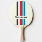 Vintage Ocean Pin Striped with Name 卓球ラケット (裏面)