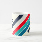 Vintage Ocean Stripes with Name コーヒーマグカップ (中央)