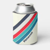 Vintage Ocean Stripes with Name 缶クーラー (缶裏面)