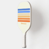 Vintage Ocean Sun Across Striping with Name ピックルボールラケット (左)