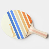 Vintage Ocean Sun Angled Striping with Name 卓球ラケット (横)