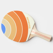 Vintage Ocean Sun Circle Stripe with Name 卓球ラケット (横)