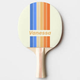 Vintage Ocean Sun Pin Stripes with Name 卓球ラケット