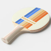 Vintage Ocean Sun Pin Stripes with Name 卓球ラケット (正面アングル)