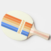 Vintage Ocean Sun Pin Stripes with Name 卓球ラケット (横)