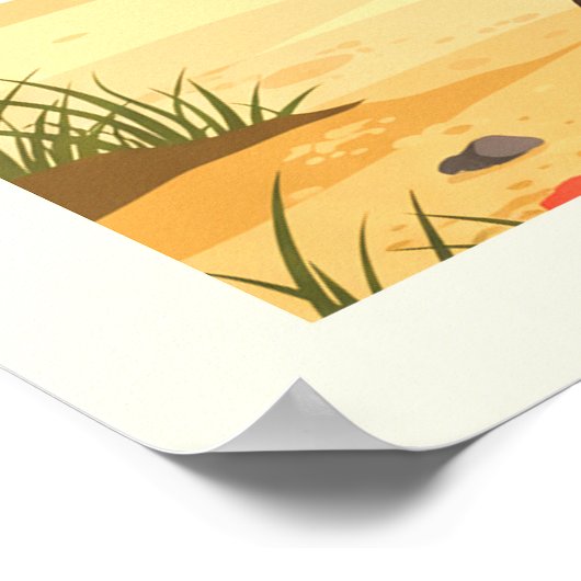 Vintage Oceanside California ポスター (角)